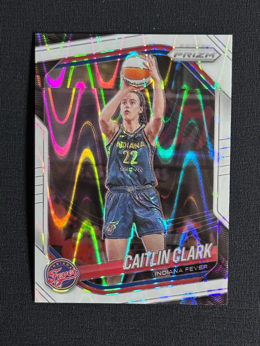 Caitlin Clark Indiana Fever Prizm Basketball Card - White Seismic 2025
